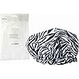 Hydrea London Eco-Friendly PEVA Shower Cap SC01Z Zebra Print Design