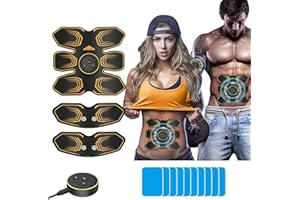 ‎ANLAN ANLAN EMS Bauchmuskeltrainer elektronische Muskelstimulation Muskelstimulator USB Wiederaufladbar Elektromuskelstimulation Trainingsgerät für Herren Damen zum Muskelaufbau