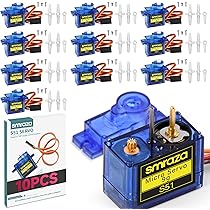 Smraza 10 Pcs SG90 9G Micro Servo Motor Kit for RC Robot Arm