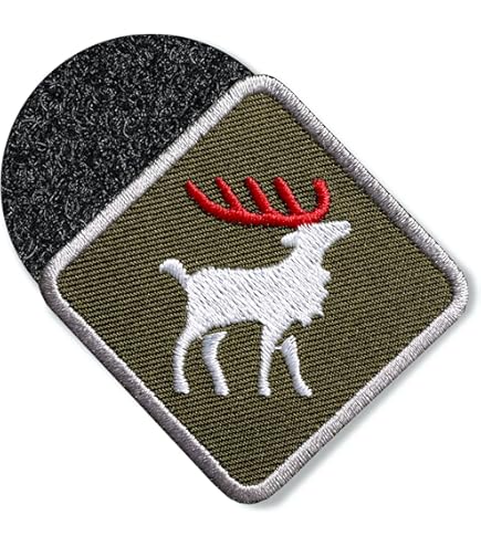 Copytec Waidmann Patch - Jäger Abzeichen Mit Hirsch Geweih Design 75x65mm