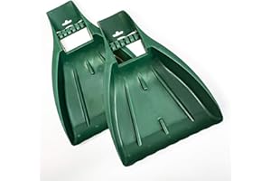 UPP Lot de 2 Pinces ramasse Feuilles à Main avec poignées intégrées I Ramasseur Feuilles mortes et Herbes I pour Une Utilisation Facile et Un Nettoyage Rapide du Jardin I 34×8×50 cm par Pince I Vert