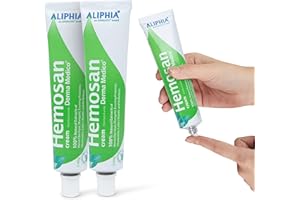 Derma Medico HEMOSAN Crema Para Hemorroides, Pack 2 Botes Crema Anti Hemorroides Fisuras Anales Eczema, Tratamiento Hemorroides Alivio Rapido, Crema Sin Parabenos 100% Natural Pomada Anso