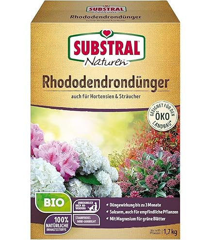 Grner Jan Rhododendrondnger 2,5 kg Rhododendron Azaleen Hortensien Eriken  Fuchsien Dnger : Amazon.de: Garten