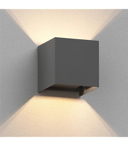 4 pièces Applique murale CUBEL pour l'extérieur, IP65, Up--Downlight