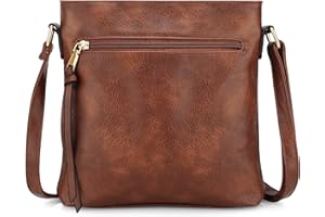 DOBSECHS DOB SECHS Umhängetasche aus weichem PU-Leder für Damen, Crossbody-Tasche mit mehreren Taschen, verstellbarer Riemen, perfekt für den täglichen Gebrauch