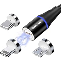 3-Pack Magnetic USB-C Fast Charger Cables – 3FT & 6FT Nylon Braided, LED