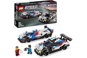 LEGO Speed Champions Coches de Carreras BMW M4 GT3 y BMW M Hybrid V8 Vehículos de Juguete, 2 Maquetas de Construcción y 2 Minifiguras de Pilotos, Regalo para Niños y Niñas de 9 Años o Más 76922