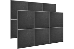 AGPTEK Mousses Acoustiques 12 Pièces 30 * 30 * 0.9cm, Traitement Acoustique pour Studio, panneaux d'absorption acoustique haute densité