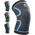med-fit Stride Flex Knee Support 360 Degree 4 Way Compression Knee Sleeve - Knee Brace used for Arthritis, Runners Knee, Tendonitis, Running, Sports (1, Blue, L)