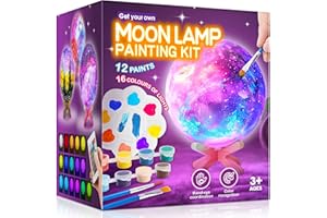 TOYZEY Arts and Craft Kits for Kids Age 6 7 8 9 10 11 12, DIY 3D Moon Lamp Painting Kit Gifts for 6-12 Year Old Girls Toys Age 6-12 Birthday Christmas Gifts for Girls Age 6 7 8 9 10 11 12 Kids Activities