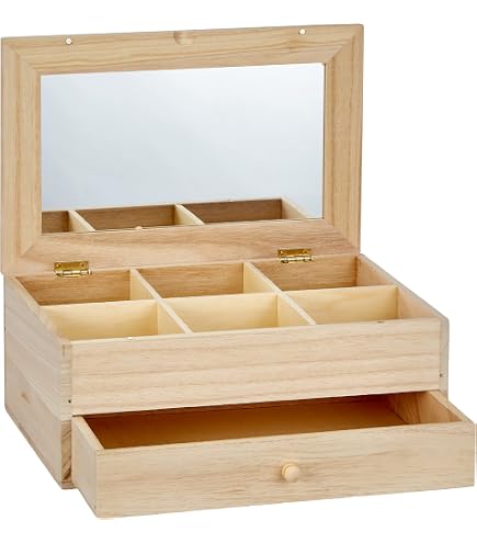 Présentoir à Bijoux En Bois à Niveaux - Pour Boucles D'oreilles, Organisateur Rangement Ou Exposition - 22,5x20,5 Cm - 13