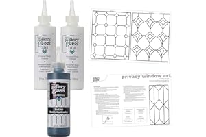 Gallery Glass, Lot de 4 vitraux de confidentialité pour loisirs créatifs, pour les débutants et les artistes, 236 ml, lot de 4