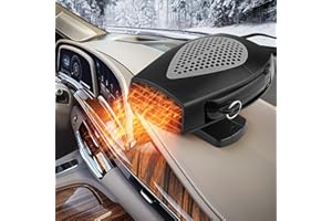 SSinaaes Portable Car Heater, 12V Car Heater Defroster, Plug In Heaters Fan 150W 2 In 1 Modes Heating and Cooling for Fast Heating Defrost Defogger and Car Windscreen Fan Cigarette Lighter (XF-D5003)
