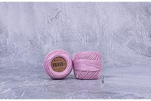 Luca-S Fil à broder en coton perlé de qualité supérieure, taille 8, 100 % coton égyptien, fil à broder, certifié Oeko Tex, 10 g par pelote, couleur 66