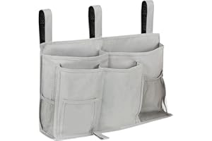 Apexxus Bolsa de cama organizador para colgar – Cinta ajustable para colgar cama colgante, organizador multiusos, bolsa de almacenamiento para cama de bebé, gris