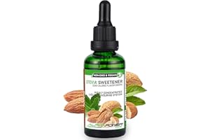 ALPHAPOWER FOOD Stévia Gouttes de fruit de amande - arôme alimentaire naturel I Édulcorant Liquide - très concentré 1 x 50 ml. flavour Stevia drops, Flavdrops
