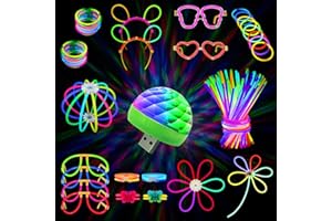 MOSSNDAR MOSSDNAR 100 Glow Sticks,229pcs Glow Sticks Party Pack with USB Mini Disco Light Neon Accessories,Glow in the Dark Party Supplies for Adult Children,Party Bag Fillers for Birthday Festival Decoration