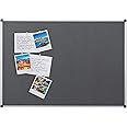 Bi-Office Notice Board Maya, Grey Felt, Aluminium Frame, 90 x 60 cm