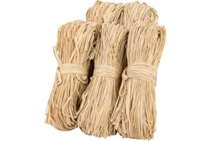 Sukh 300g Natural Raffia Ribbon Raffia Grass & Straw for Florist Bouquets, Decoration Crafts, Gift Wrapping, Christmas & Birthday
