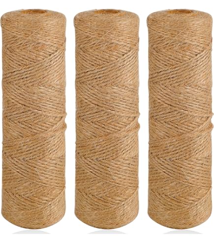 HAMID Tappeto di Iuta Alhambra Greca Colore Naturale Bianco Rotondo, 100% Fibra di Iuta Tappeto