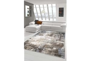 TRAUM Designerski dywan, nowoczesny, do salonu, barokowy, melanżowy, wzór o wyglądzie kamiennego muru, w kolorze brązowym, beżowy, szarym, kremowym, wymiary 160 x 230 cm