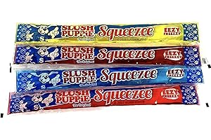 SYNC'T Slush Puppie Freeze Pop - The Original Squeeze Freezalicious Ice Pop Lolly - Red Cherry, Lemon& Lime, Strawberry and Blue Raspberry Ice Lollies Vegetarian, Vegan and Gluten Free (100 x 60mls)
