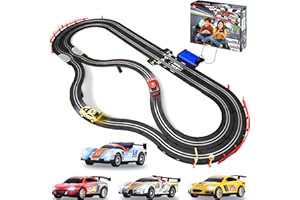 ATLASONIX Slotcar Rennbahn Sets - Slotcars, Rennbahnen & Zubehör Elektrische Rennbahn, Elektrische Carrerabahn für Mädchen Jungen im Alter von 8-12 Jahren, Doppelte Elektrische Car für Kinder ab 5 Jahren