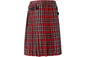 CAXNDYCING Uomini Colore Giuntura Scozzese Kilt Uomini Kilt Tradizionale Tartan Irlandese Gotico Gonna a Pieghe Tartan Kilt Individualità Vintage Tattico Cargo Kendo Kilt