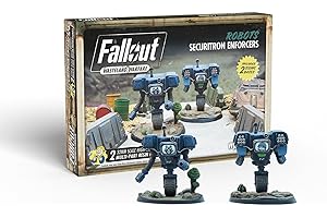 Modiphius Entertainment | Fallout Wasteland Warfare | Robots: Securitron Enforcers | Miniatures | Unpainted