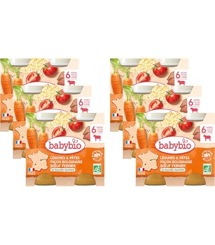 Babybio Petits Pots Moussaka Végétale Aubergines Pois Chiches - BIO Dès 6 Mois - Lot De 6