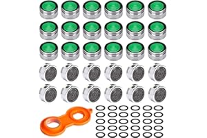 Tmefoy 30 Stück Perlatoren für Wasserhähne, Wasserhahn Sieb Filter Perlator M24, Wasserhahn Siebeinsatz mit Dichtung, Außengewinde und Schraubenschlüssel für Küche