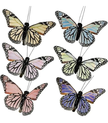 12 Stück Schmetterling Tischdeko Mittelstücke - 20cm Tea Party Deko Für Hochzeit & Geburtstag