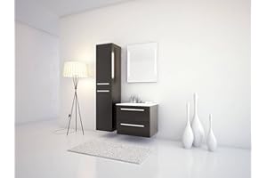 Jokey Libato Bathroom Furniture Set 60 90 120 cm Wide White or Anthracite High Gloss Bathroom Furniture Double Vanity Unit with Mirror and Sieper Tall Cabinet