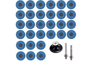 MIRTHBUY Dischi lamellari da 2 pollici, 32 pezzi, grana 40, grana 60, grana 80, per la lucidatura