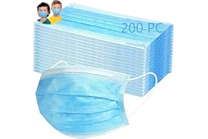 MaNMaNing Niños Mascarillas con Elástico para Los Oídos Pack 200 Unidades NM200-NO (200 Unidades, Azul)