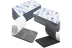 Elover kardborrband med lim | 5 cm x 10 cm 12 par | självfästande återanvändbart kardborreband, tunga industriremsor för hemm