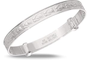 Bracelet extensible en argent sterling 925 avec ourson pour bébé, 1, Argent