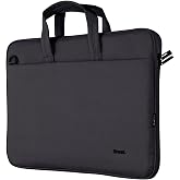 Trust Bologna Laptop Briefcase for Laptops up to 16 Inches, Slim with Adjustable Shoulder Strap, Recycled Bag for Travel, Bus