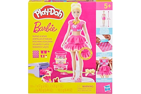 Play-Doh Barbie Dentelles et nœuds, Coffret de pâte à Modeler