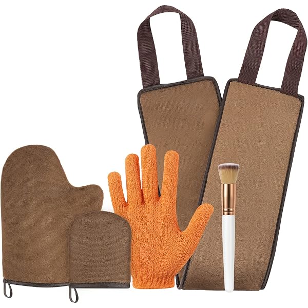 2 Stück Selbstbräuner-Pinsel – Weiche, Dichte Borsten Für Gleichmäßige Bräune An Körper & Gesicht | 7,6x6,8 Cm, PBT-Borsten & ABS-Griff