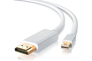 CSL-COMPUTER CSL - 1m Full HD Mini Displayport to HDMI cable with audio transmission - certified - Compatible with Apple, MAC, iMac, MacBook Pro, MacBook Air - White