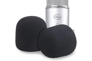 SUNMON für Blue Yeti Popschutz Mikrofon, 2 Stück Schaumstoff für Yeti Mikrofone Staubschutz Mikrofon Windschutz für Yeti Pro Blue Yeti, Wasserschutz Kombinierter Pop-Filter