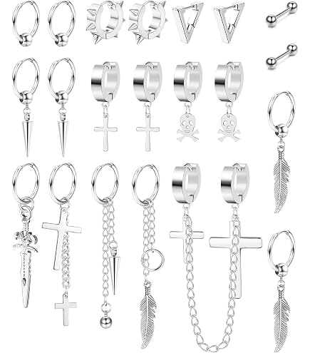 1 pezzo Orecchini a perno in argento 925 per cartilagine da donna