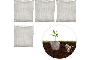 Kamanan 4 metalowe worki siatkowe, ochrona korzeni ze stali nierdzewnej, do roślin, ochrona korzeni, ochrona korzeni roślin, siatka druciana, kosz na rośliny, drzewa (61 x 61 cm)