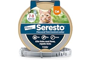 Seresto Flea and Tick Control Collar For Cats (1 Collar), Long-Lasting & Simple Treatment For Cats, 7-8 Months Of Protection, Keeps Pets Protected From Fleas & Ticks