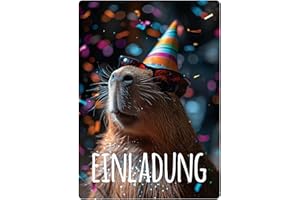 ‎PACKLIST PACKLIST Einladungskarten Geburtstag – 12x Einladungskarten Capybara für Ihre Feier – Die Perfekte Einladungskarte Für Eine Unvergessliche Feier!