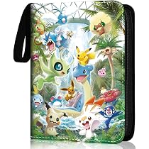 DISTOCK® Classeur cartes Pokémon - Classeur Pokémon grand format, 9 poches par page, capacité