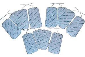 Grandes électrodes autocollantes x 12 pour appareil d'électrothérapie TENS EMS compatible avec medfit, Tenscare, Neurotrac, Prorelax, Dittman, Saneo TENS de Healthcare World