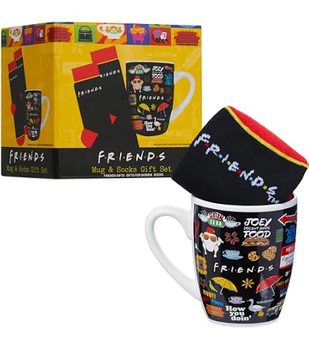 GB Eye Friends Doodle - Ensemble Tasse Et Bol Petit-Déjeuner 380ml + 850ml