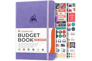 Clever Fox Budget Book 2.0 – Financial Planner & Expense Tracker Notebook. Monthly Budgeting Money Organizer. Compact, 13.5x19cm (Lavender)